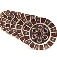 Lot 357 - Six Crown Derby plates.