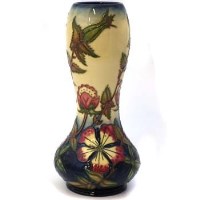 Lot 374 - Moorcroft Sweet Briar pattern vase boxed