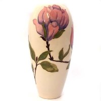 Lot 380 - Moorcroft Magnolia pattern vase (cream)