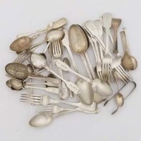 Lot 511 - Mix group of Victorian and later flatware.