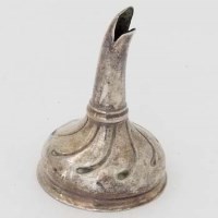 Lot 515 - Unmarked silver wine funnel.