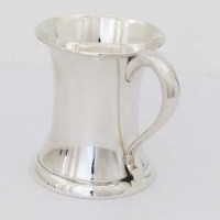 Lot 527 - Capstan shaped silver mug