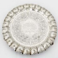 Lot 539 - Silver salver, London 1827