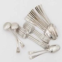 Lot 542 - Silver flatware, London 1912