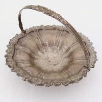 Lot 549 - Silver cake basket.