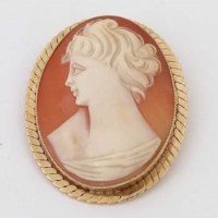 Lot 607 - Cameo brooch.