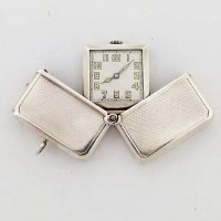 Lot 626 - Silver pair cased fob watch, 1929.