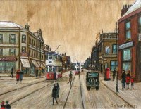 Lot 638 - Arthur Delaney, Hyde Road, Manchester, oil.