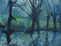 Lot 644 - J.L. Isherwood, Oxford Willow Reflections, oil.