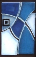 Lot 671 - Mark Briggs, Blue Abstract, glass sculpture.