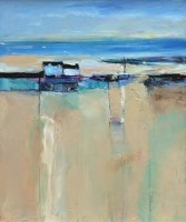 Lot 699 - J.A. Donaghy, Incoming Tide, North Wales, oil.