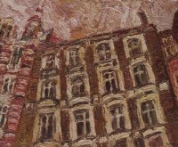 Lot 723 - Barry De More, Leeds Facade, oil.