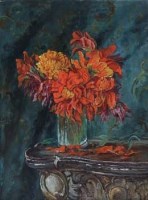 Lot 732 - M. Philips, Floral still life, oil.