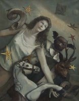 Lot 751 - Bohuslav Barlow, Green Firmament, oil.
