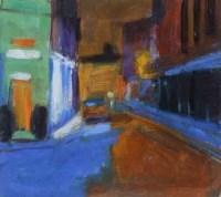 Lot 755 - Paul Bassingthwaighte, Back St, Manchester, oil.