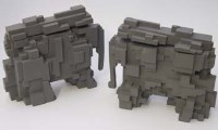 Lot 770 - Two Nairn plastic models of Elephants numbered 634/3000, 272/3000 (2).