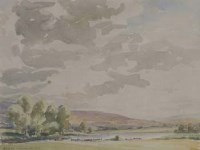 Lot 780 - Arthur Mayger Hind, Llangorse Lake, near Brecon, watercolour.