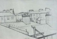 Lot 781 - Ruskin Spear, Rooftops, pencil.