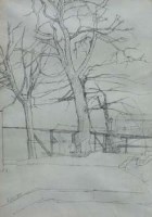 Lot 782 - Ruskin Spear, Trees, pencil.