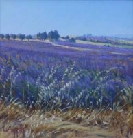 Lot 812 - Lionel Aggett, L' Echantillon des Lavandes, Provence, pastel.