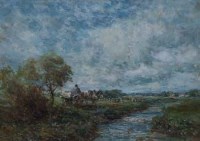 Lot 836 - J.F. Slater, River landscape, oil.