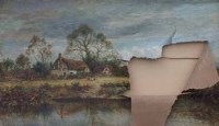 Lot 854 - Daniel Sherrin, A Cheshire Farmstead, oil.