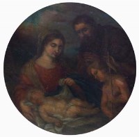 Lot 860 - Continental School, 19th century, Madonna and child, oil.