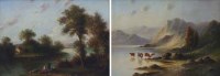 Lot 879 - English School, 19th century, River scene and another, oil (2).