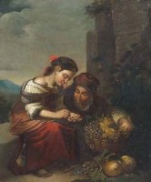 Lot 880 - After Murillo, The Little Fruit Seller, oil.