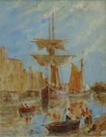Lot 882 - W.J.J.C. Bond, Caernarfon Castle, oil.