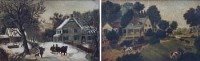 Lot 883 - G. Garland, American rural views, oil (2).