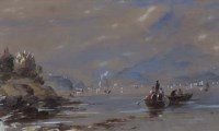 Lot 891 - W.J. Hardy, Continental coastal view, watercolour.