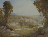 Lot 893 - Harry Clifford Pilsbury, Haddon Hall, watercolour.