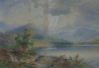 Lot 899 - E.A. Krause, Buttermere Lake, watercolour.