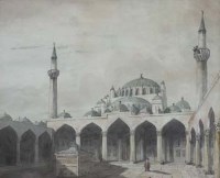 Lot 910 - Continental School, 19th century,  Mosque, watercolour.