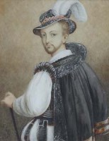 Lot 917 - G. Fisher, Study of a young man, watercolour.