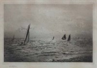 Lot 929 - W.L. Wyllie, The Path of Glitter, signed etching with aquatint.