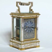 Lot 932 - French repeating carriage clock by Edward Bright.