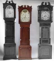 Lot 947 - Oak and cross banded eight day longcase clock (Harrison, Audlem).