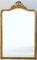 Lot 961 - Louis Philippe style gilt wood and gesso over mantel mirror