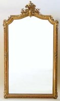 Lot 962 - French gilt wood and gesso over mantel mirror