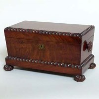 Lot 967 - Sarcophagus mahogany caddy.