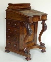 Lot 973 - Walnut figured Davenport