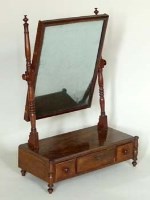 Lot 978 - Early 19th century mahogany dressing table mirror