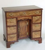Lot 982 - Mid 19th century Georgian style mahogany knee-hole desk