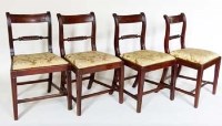 Lot 992 - Four matching George III mahogany single chairs