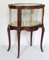 Lot 998 - Late 19th century French kingwood veneered Vitrine