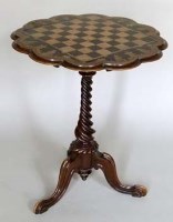 Lot 1015 - Victorian walnut games table