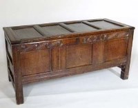 Lot 1018 - 17th century jointed chest