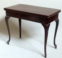 Lot 1031 - George III mahogany fold-over card table